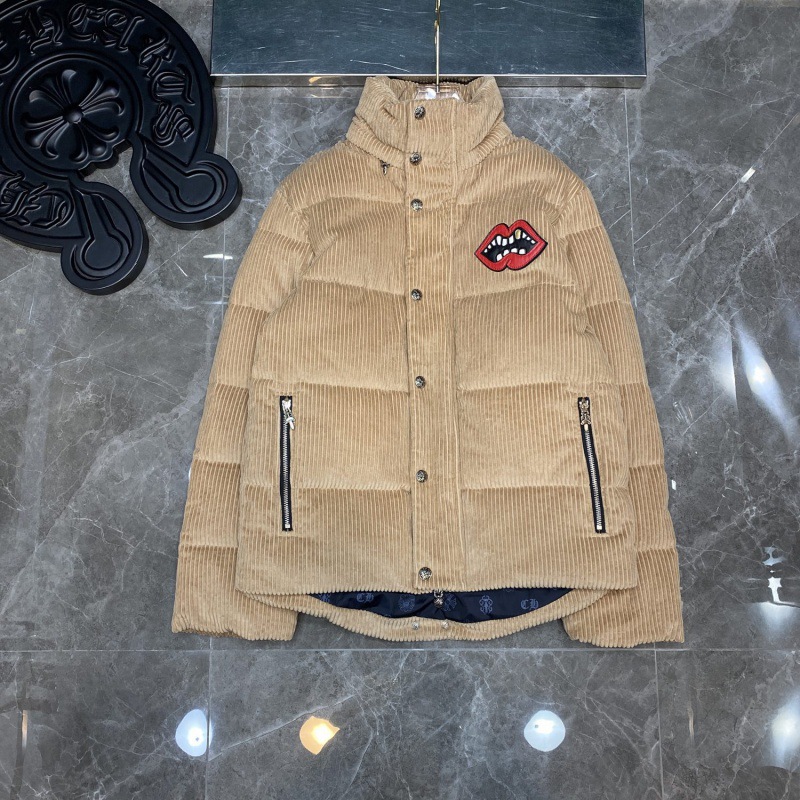 Chrome Hearts, a European and American fashion brand, offers a new winter style for men and women with a stand-up collar and corduroy down jacket. - Image 4