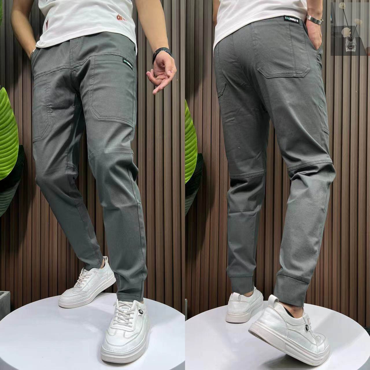 Dennis Trousers Company Early Autumn Six Pockets High Elastic Skinny Casual Pants All-match Casual Straight Pants Men - Image 3