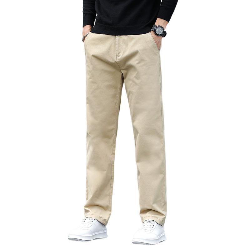 Foreign trade casual pants men's autumn and winter trendy brand loose straight trousers spring and autumn new business khaki pants men - Image 3