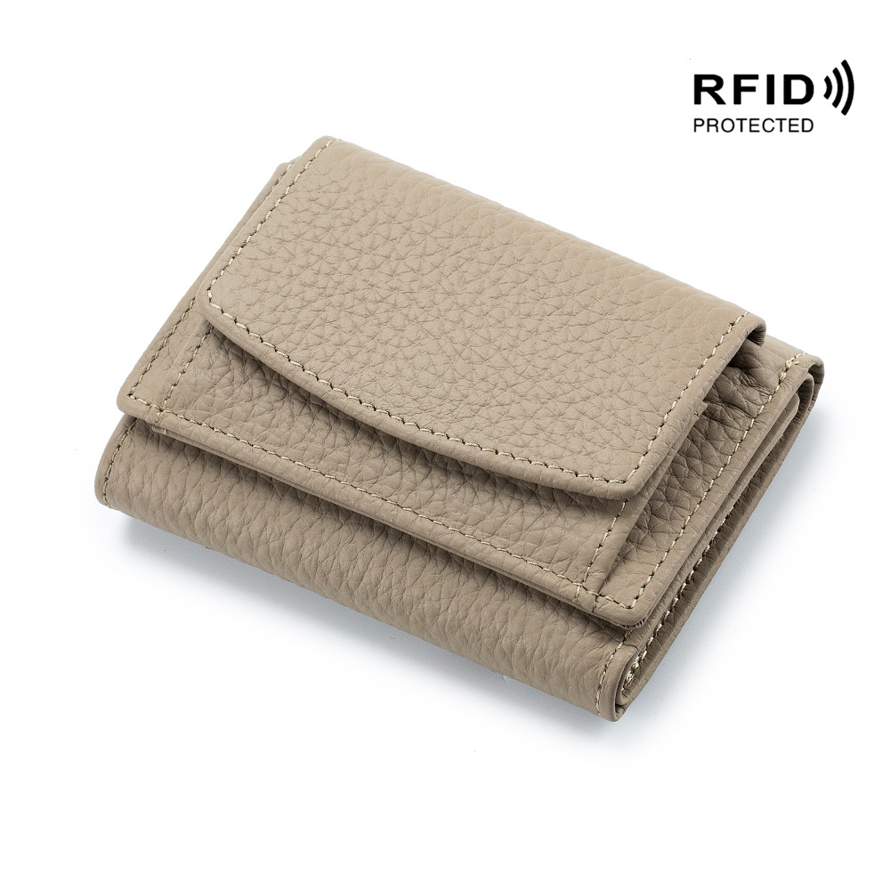 Small wallet women's genuine leather Japanese-style financial cloth rfid coin bag wallet foreign trade women's mini wallet short purse - Image 20
