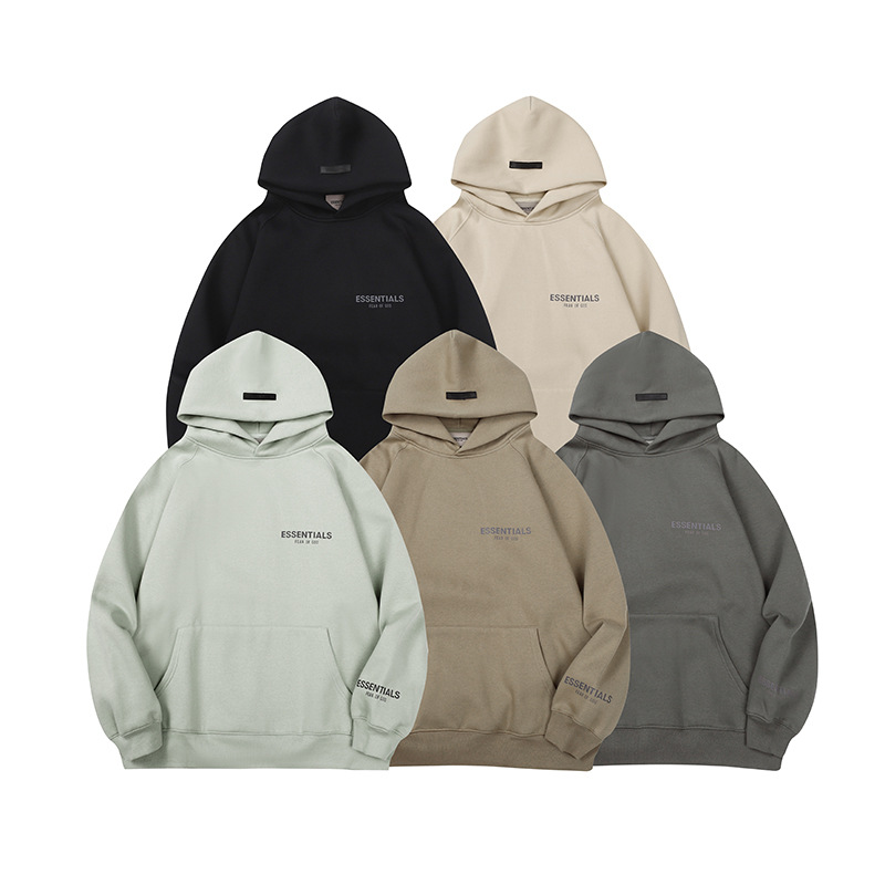 Foreign trade new autumn and winter FOG FEAR OF GOD double line ESS men and women small letter printing couple loose sweater - Image 7