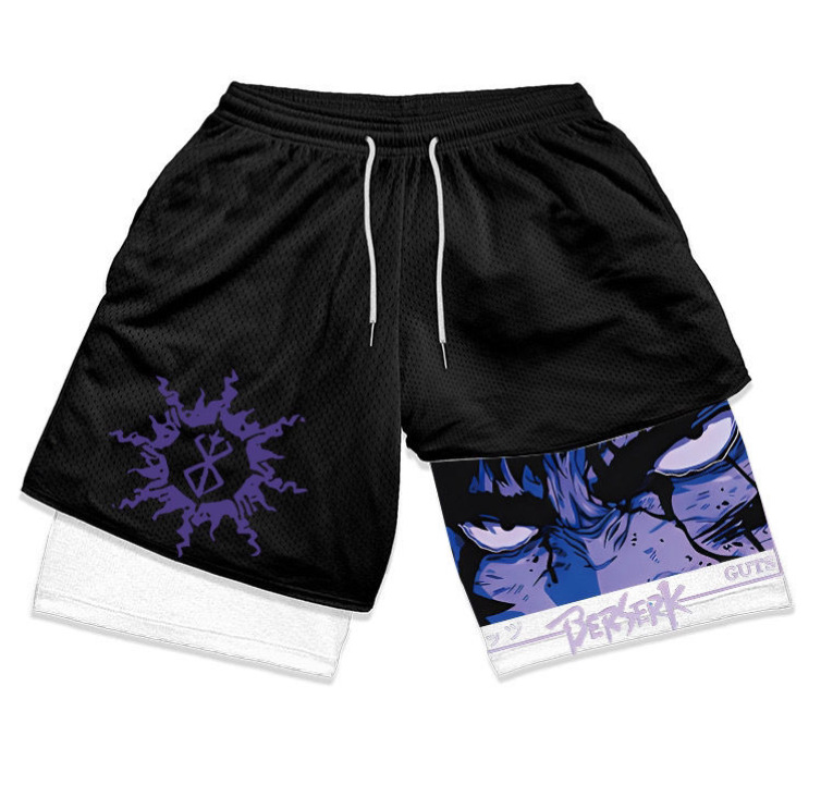 Dragon Ball series shorts 3D digital printing adult double-layer beach shorts Amazon cross-border e-commerce hot-selling factory - Image 5