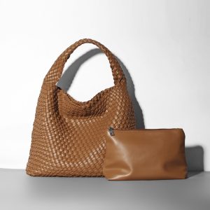 New European and American fashion foreign trade cross-border woven bucket bag ladies handbag shoulder bag large capacity mother-and-child bag