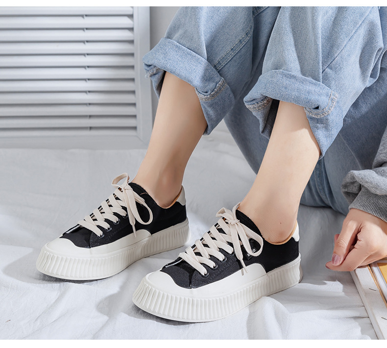 FCS new shoes ins trendy all-match casual Korean street style Wuzhou low-top canvas shoes women's summer F6065 - Image 7