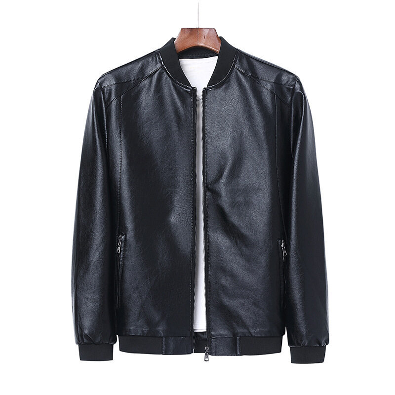 Men's jacket men's spring and autumn leather jacket men's clothing 2023 new popular Korean version slim thin section trendy clothes - Image 7