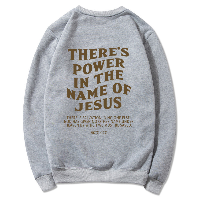 Spring and Autumn Solid Color Polyester Round Neck Printed Women's Fleece Jacket Men's and Women's Loose Pullover Tops - Image 4