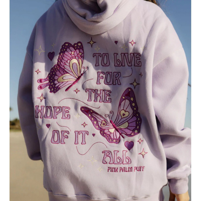 2024 New European Size Women's Drop Shoulder Sleeve Threaded Hawaii Hibiscus Brand Sweatshirt Hoodie Print - Image 11