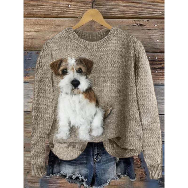 2026 Spring/Autumn New European and American Style Women's 3D Digital Print Casual Fashion Round Neck Faux Sweater/Sweatshirt - Image 12