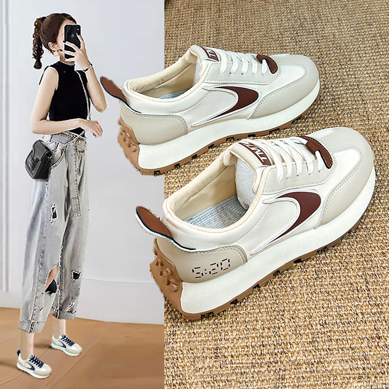 ins Korean version of Forrest Gump shoes for women 2024 spring new style student running sports versatile height increasing dad shoes 232-10 - Image 4