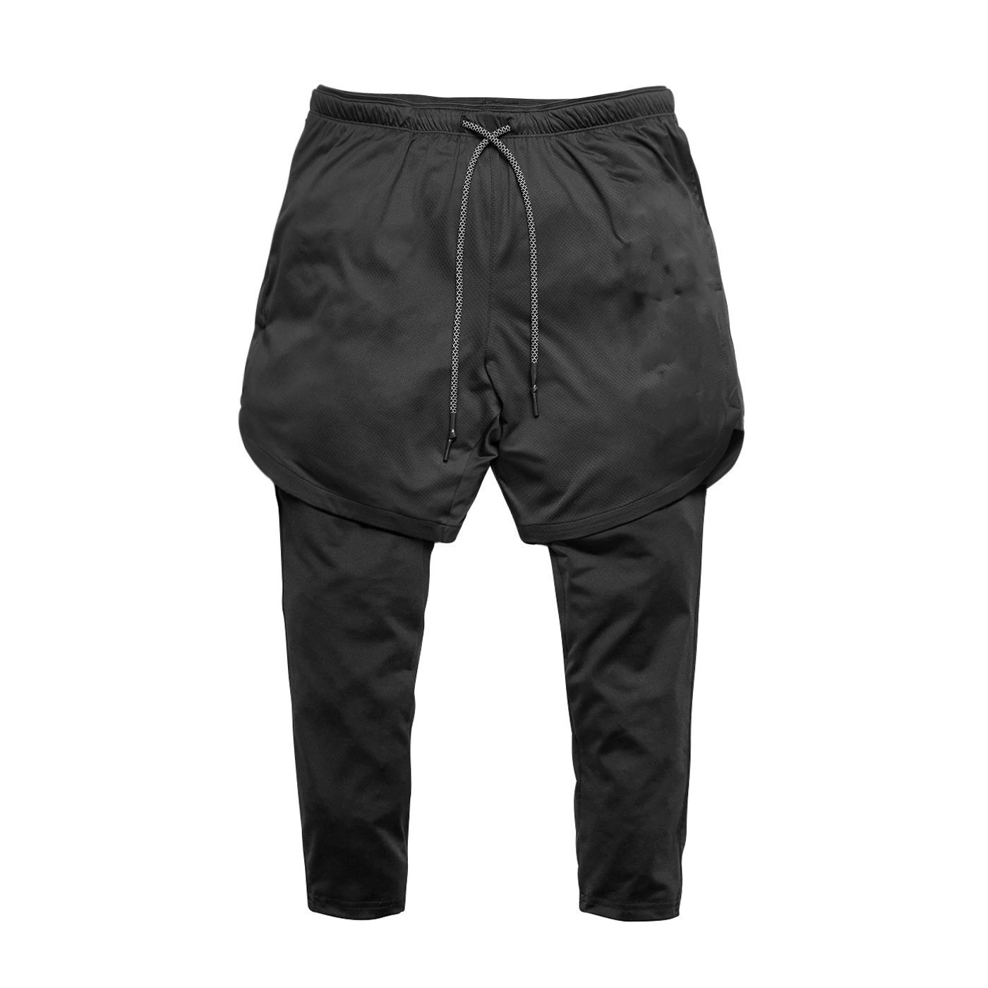 New men's sports fake two-piece trousers training fitness pants thin running overalls one piece drop shipping - Image 11