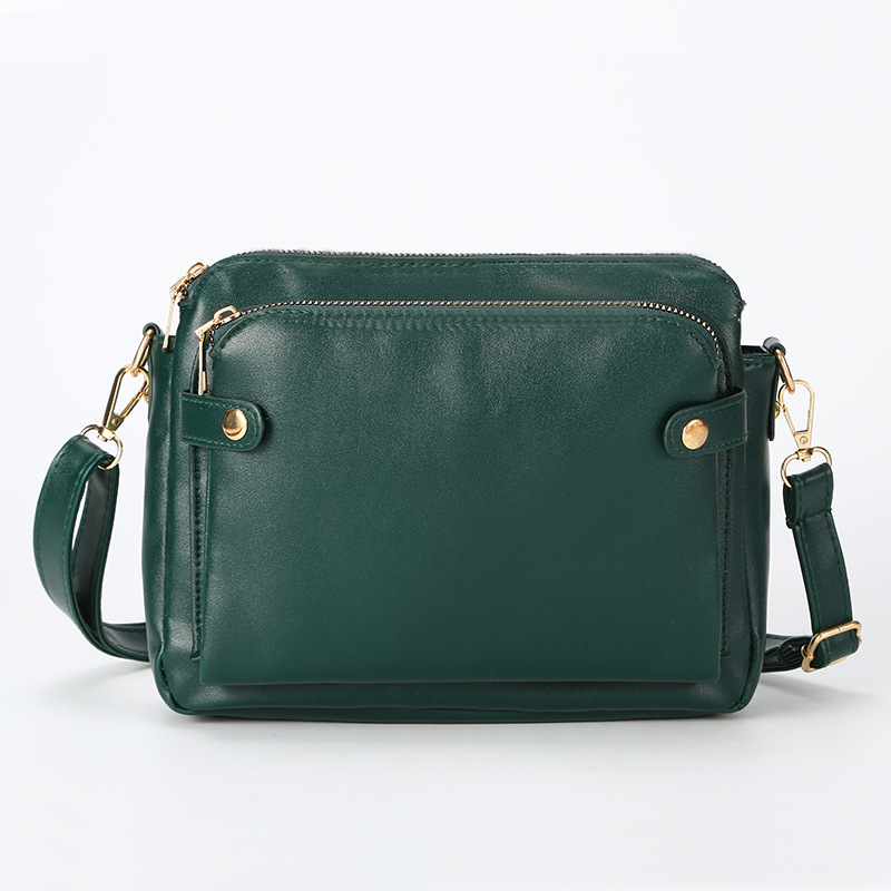 Three Layer Leather Crossbody Shoulder Three Layer Leather Crossbody Shoulder Cross Border - Image 2