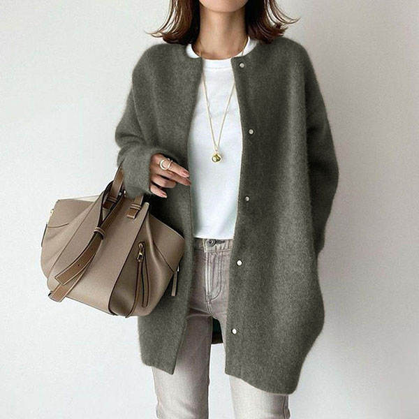 9 colors in stock 2024 autumn new super soft knitted jacket slim design niche loose jacket for women - Image 26