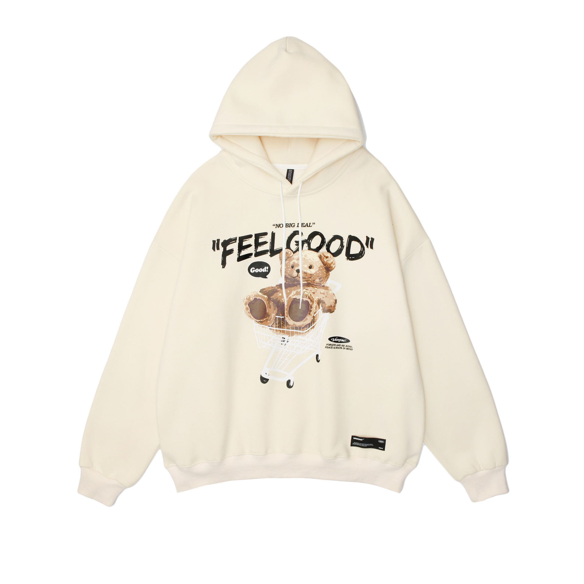 VAMTAC2021 autumn and winter new European and American street fun puppet bear print tide brand couple loose hooded sweater - Image 6