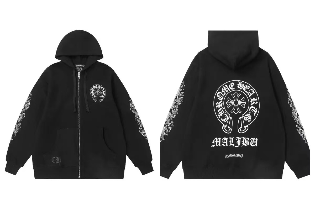 2026 New Cross-Border CH Hoodie Cross Horseshoe Couple Zipper Hooded Sweatshirt Jacket Trendy Brand 30/1 - Image 46