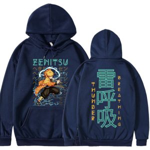 New Korean Harajuku Japanese Manga Kimetsu no Yaiba printed winter hoodie sweatshirt