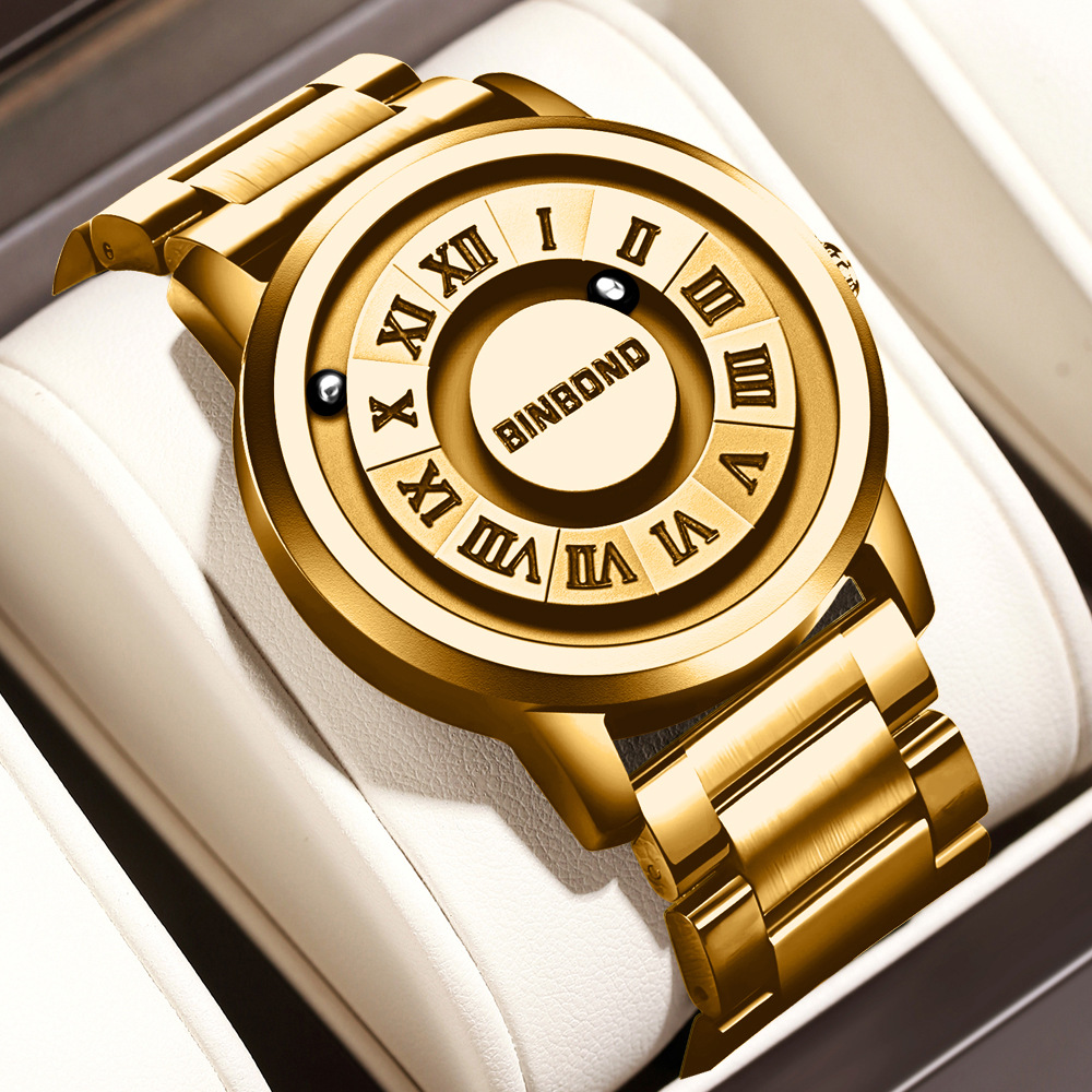 Bingbang American brand black technology watch men's new concept personality creative men's magnetic suspension waterproof men's watch - Image 8