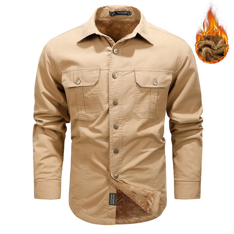 2024 Spring and Autumn New Shirt Men's Long Sleeve Cotton Casual Solid Color Shirt Middle-aged and Young Worker Slim Jacket - Image 36