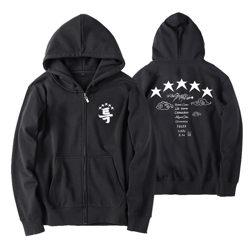 Straykids album 5 STAR peripheral same style spring and autumn winter loose hoodie zipper jacket cotton sweatshirt - Image 9