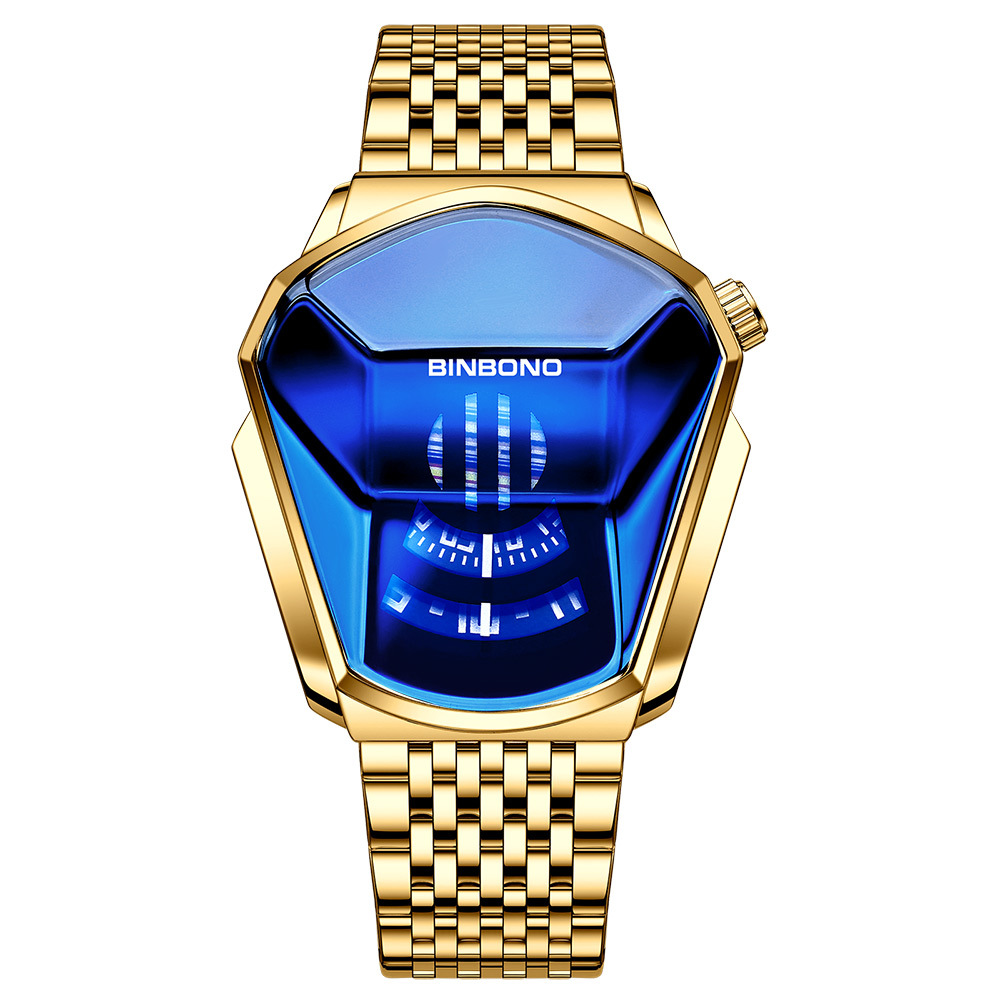 Cross-border shrimp skin men's watch trend shopee watch style locomotive concept watch men's live black technology watch - Image 13