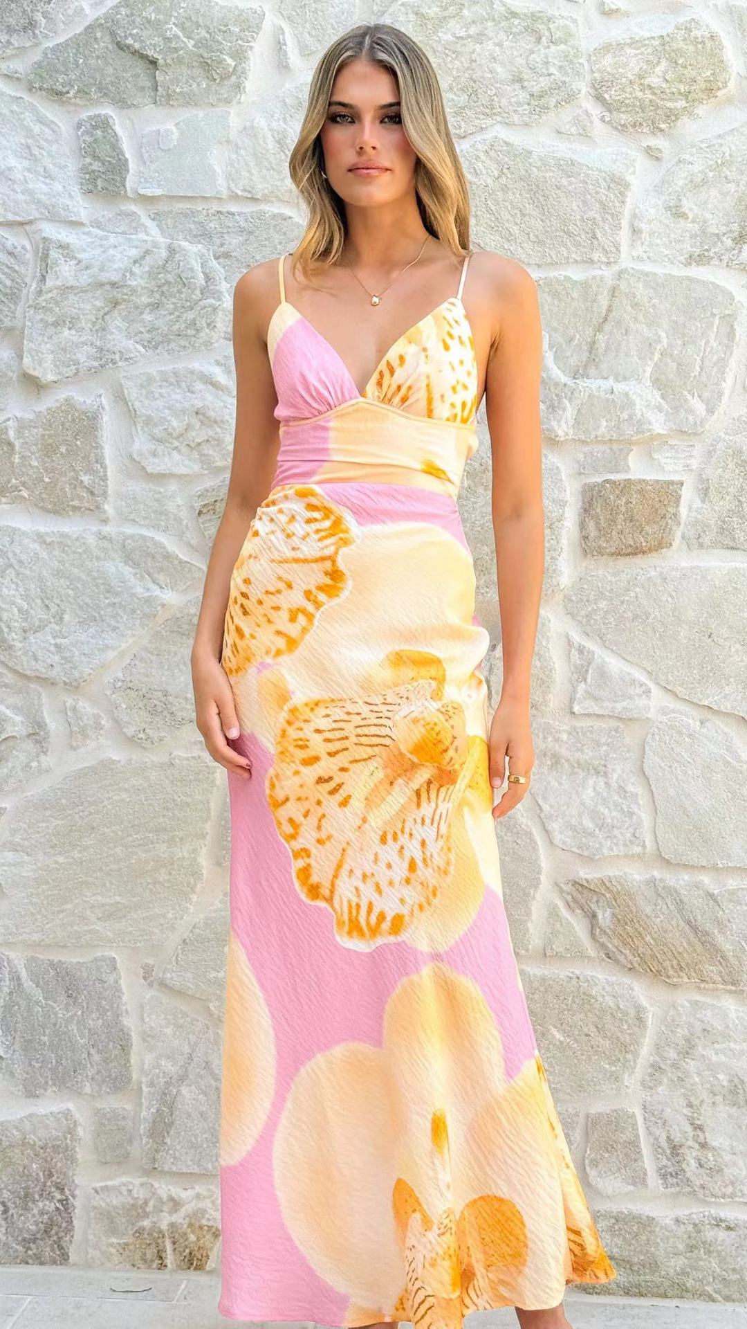2026 Off-shoulder floral print dress for women - Image 6