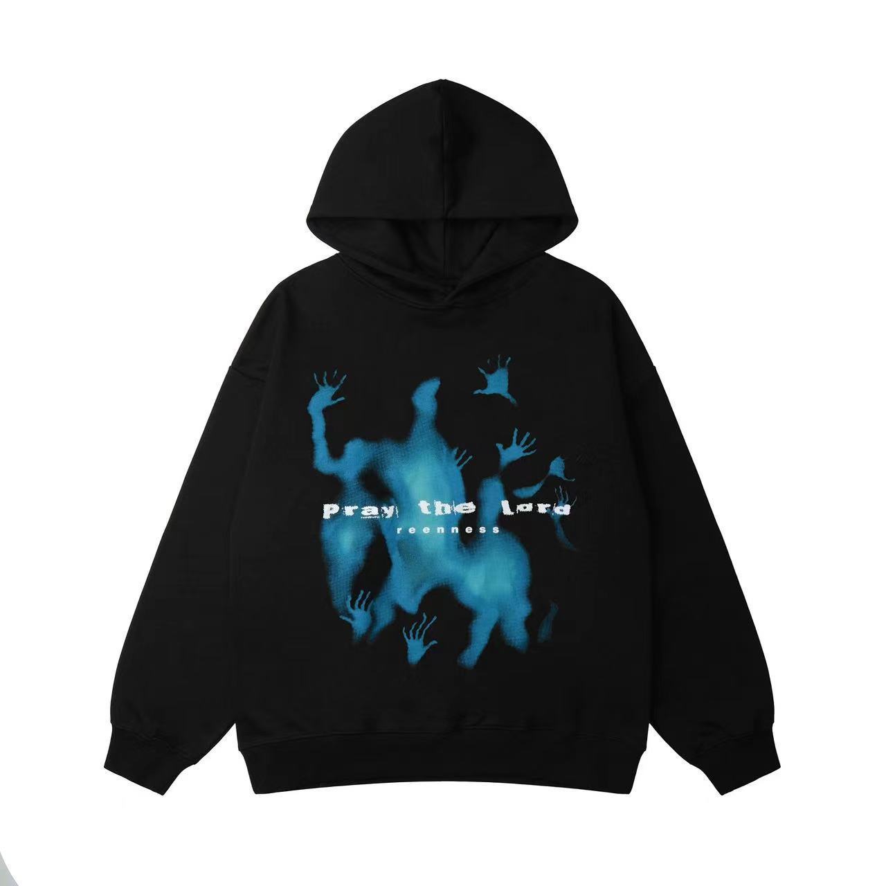 European and American street loose couple jacket men 2023 autumn cross-border foreign trade leisure trend ins hooded sweatshirt - Image 2