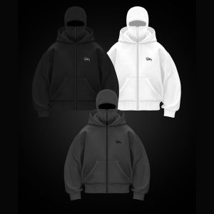 Cross-border trendy brand plus velvet double hood unique design hooded sweatshirt autumn and winter new men and women same style loose Y2K sweatshirt