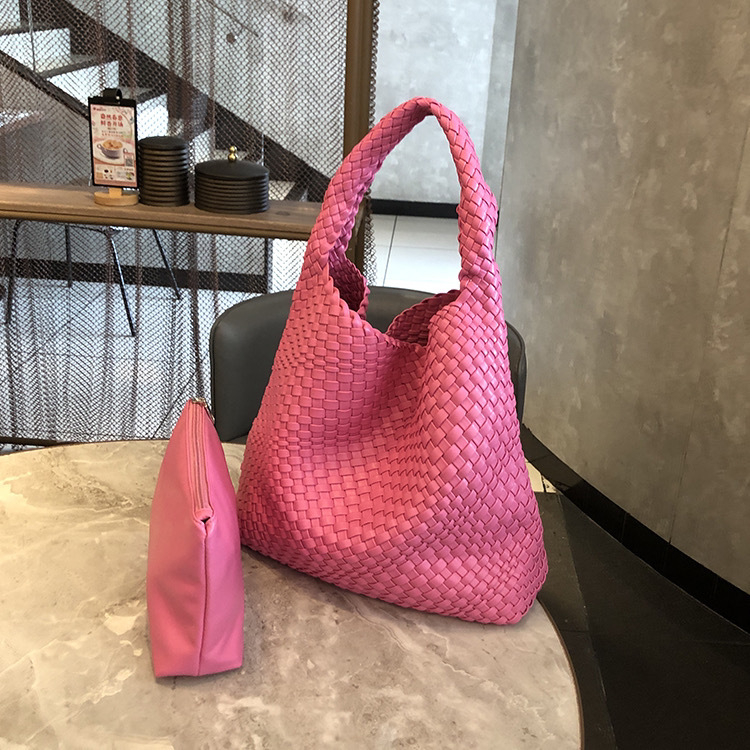 2024 new high-end hand-woven bag large-capacity shoulder tote bag underarm bag bucket bag mother-and-child bag trend - Image 20