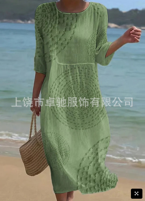Women's Printed Long-Sleeve Dress - Image 19