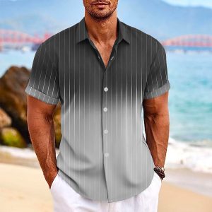 Men's Gradient-Print Short-Sleeve Shirt