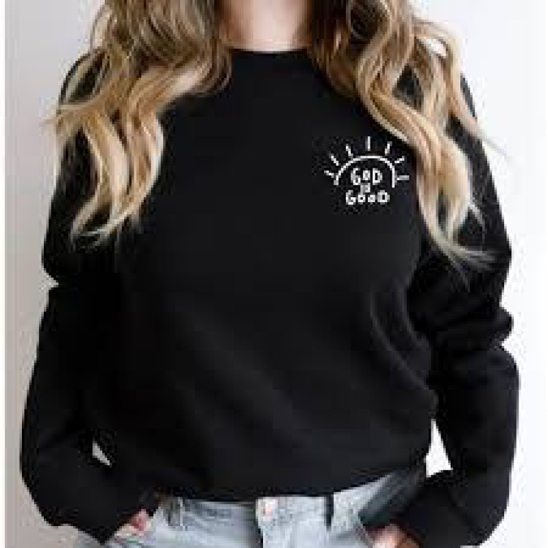 Foreign trade cross-border new style round neck printed sweatshirt European and American fashion popular women's casual sports loose round neck sweatshirt - Image 8