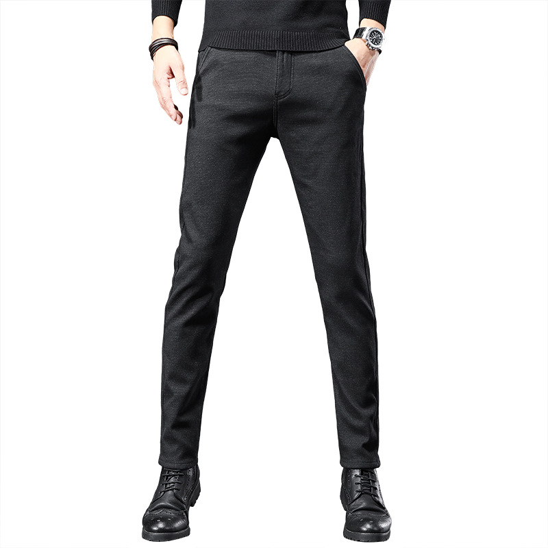 Hot-selling fashion autumn and winter casual pants for men Korean style slim-fitting pants for men with oblique pockets wholesale - Image 6