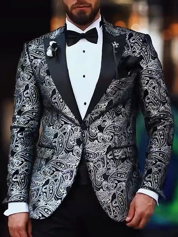 Cross-border foreign trade hot-selling spring and autumn new digital printing plaid men's casual suits and casual jackets - Image 13