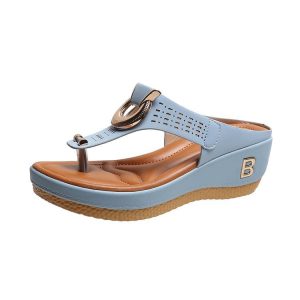 Cross-border foreign trade women's shoes 2022 summer new beach thong wedge sandals and slippers women's European and American women's sandals in stock