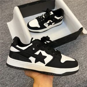 National trend contrasting color meteor moral training shoes autumn ins style student trend breathable casual couple white shoes