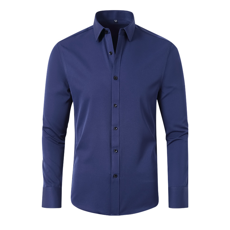 Jia Na Apparel Cross-Border Hot Selling Men's Long-Sleeve Shirt, Elastic, Wrinkle-Resistant, Business Casual Plus Size Shirt for Men - Image 15