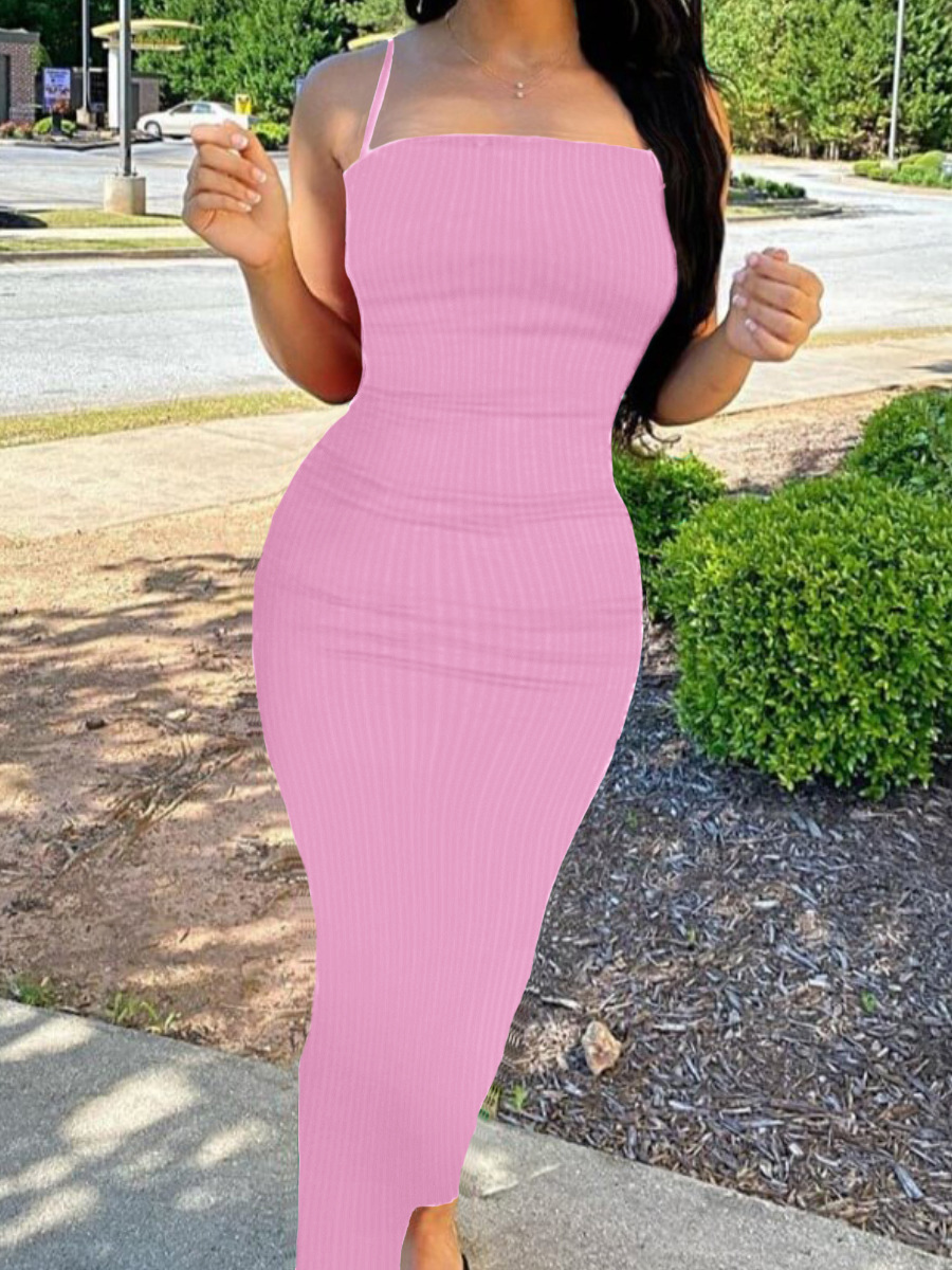Amazon Independent Station European and American cross-border sexy solid color back cross suspender women's dress - Image 5