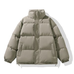 Winter thickened cotton jacket for men Hong Kong style stand collar cotton jacket loose Korean version ins trendy versatile couple puffer jacket