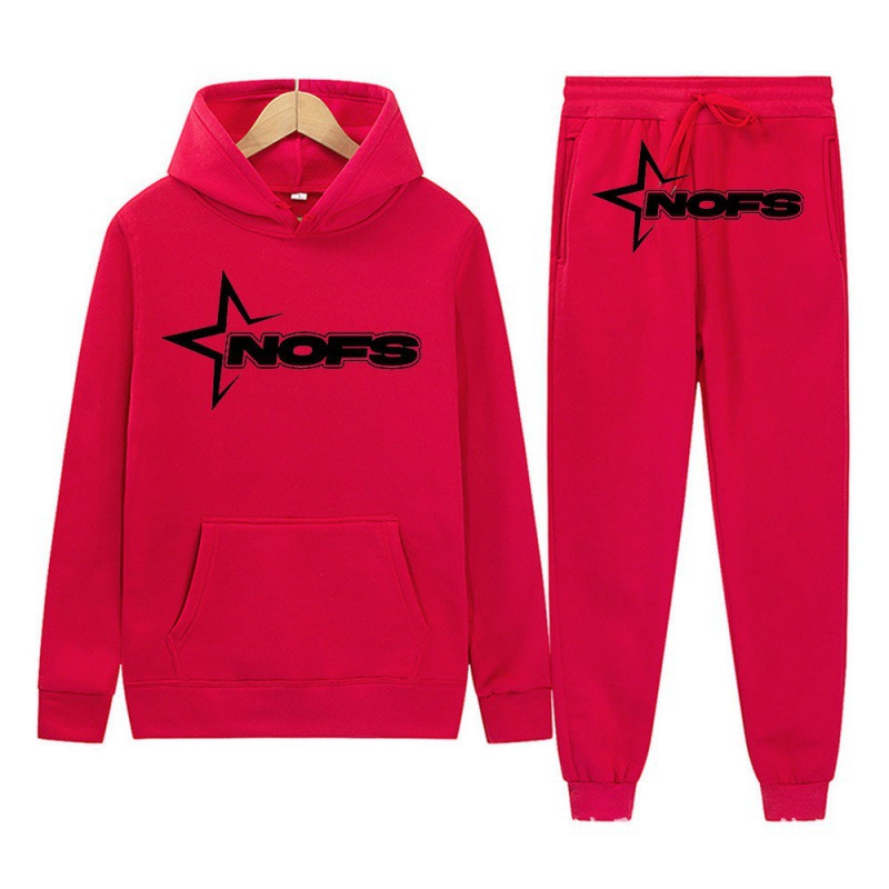 2024 Y2K new NOES hoodie set sweatshirt two-piece gothic punk rock clothing streetwear - Image 11
