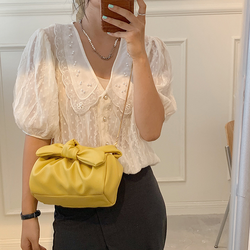 Summer Ladies Small Bag 2021 New Trendy Fashion Net Red Chain Messenger Bag Versatile Ins Portable Cloud Bag - Image 3