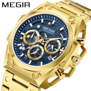MEGIR cross-border explosive style sport watch men's large dial multi-function timing waterproof calendar luminous watch