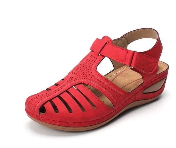 Foreign trade large size sandals and slippers women 2020 new comfortable Roman style sandals round toe hole sandals women's factory direct sales - Image 11