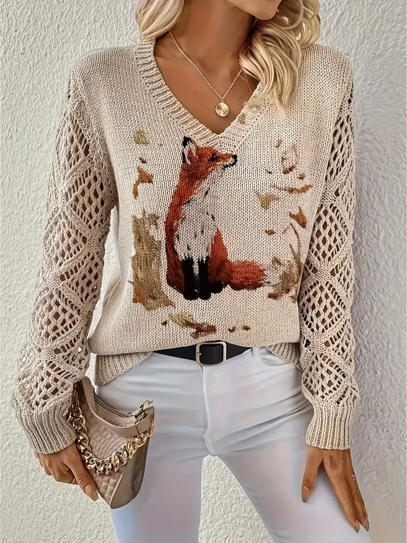 Cross-border AliExpress V-neck printed T-shirt, spring/summer T-shirt, retro pastoral style, all-over floral print, loose casual wholesale. - Image 8