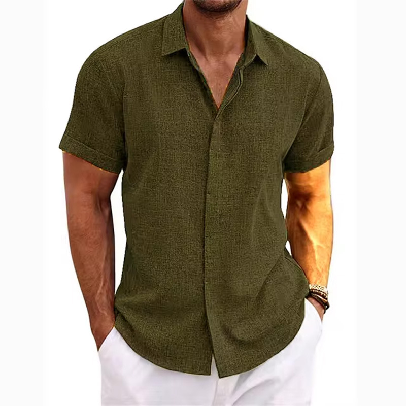 Short-Sleeved Button-Front Shirt - Image 8