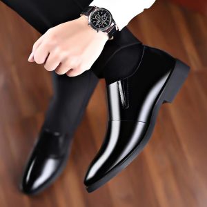 2023 Spring New Leather Shoes Men's Formal Business Spring Breathable Korean Style Shoes Men's Soft Leather Dad Shoes Men's Shoes