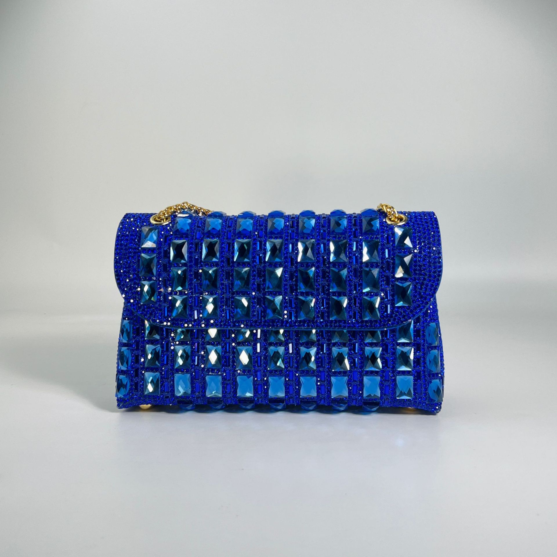 Cross-border new shiny glass evening dress celebrity rhinestone clutch bag underarm hand chain cheongsam bag dinner - Image 12