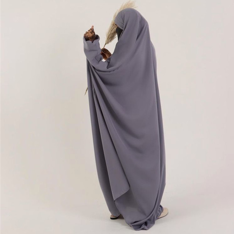 AliExpress Amazon women's dress abaya Europe and the United States Dubai Turkey one-piece prayer dress P102 - Image 6