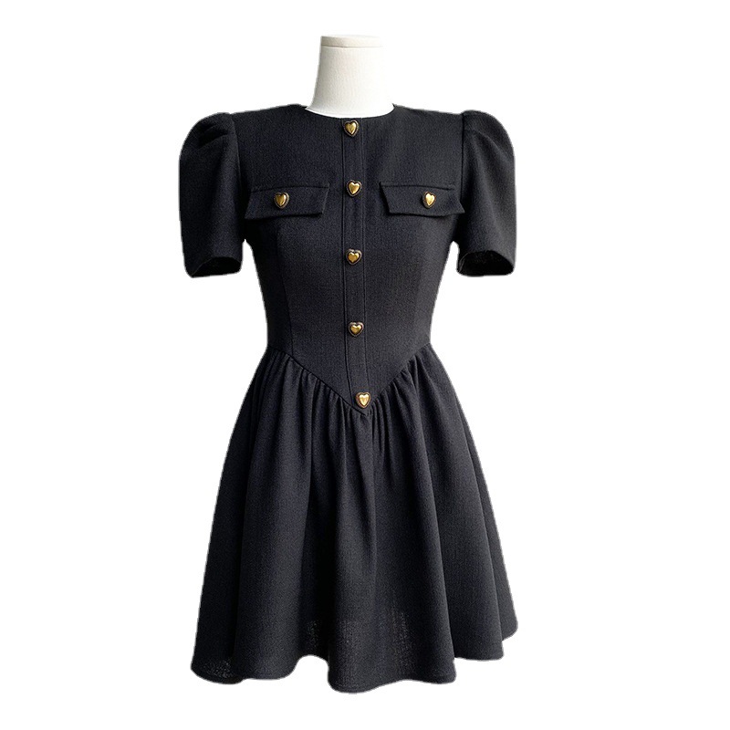 French retro small fragrance style temperament lady dress 2023 new style niche design waist slimming A-line skirt - Image 5
