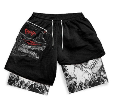 Dragon Ball series shorts 3D digital printing adult double-layer beach shorts Amazon cross-border e-commerce hot-selling factory - Image 9