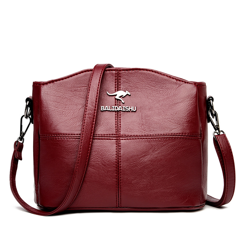 Cross-border women's bag 2023 new splicing middle-aged women's bag single mouth one shoulder Messenger bag trendy mother middle-aged bag wholesale - Image 10