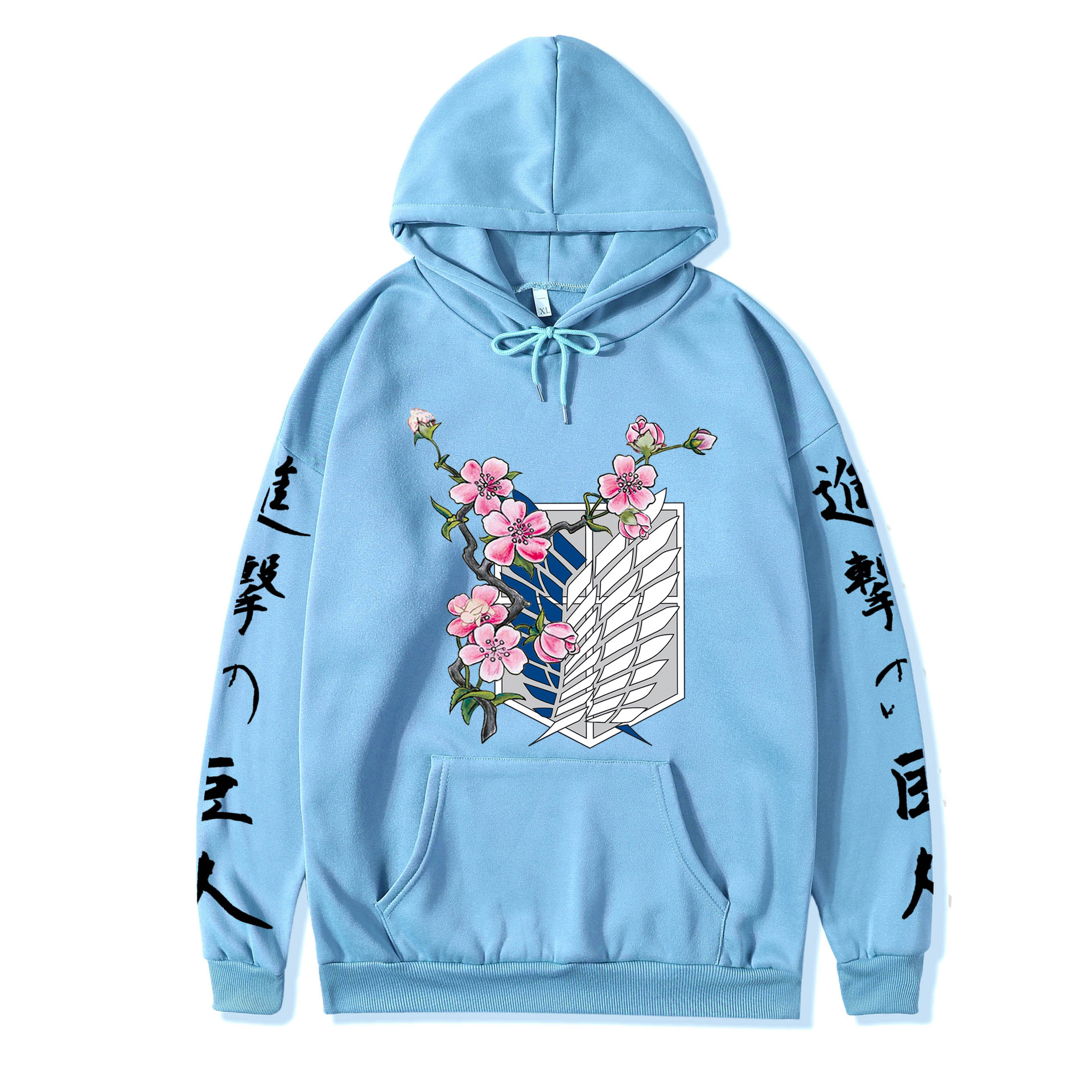 2021 couples wear autumn and winter new popular anime attack giant series illustration loose casual hooded sweater women - Image 9